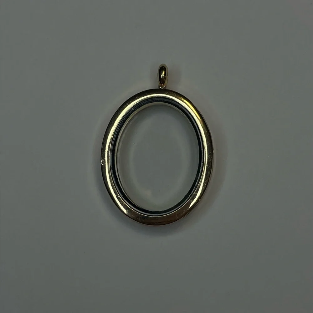 Silver & Gold-Tone Oval Gem Lockets - Picture 5 of 6